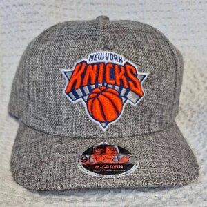 New York Knicks Cotton Weave Gray 9FORTY M-Crown A-Frame Snapback New Era CapNEW